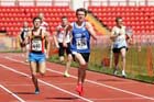 Oliver James (Sunderland) wins the under-20s 1500 metres.